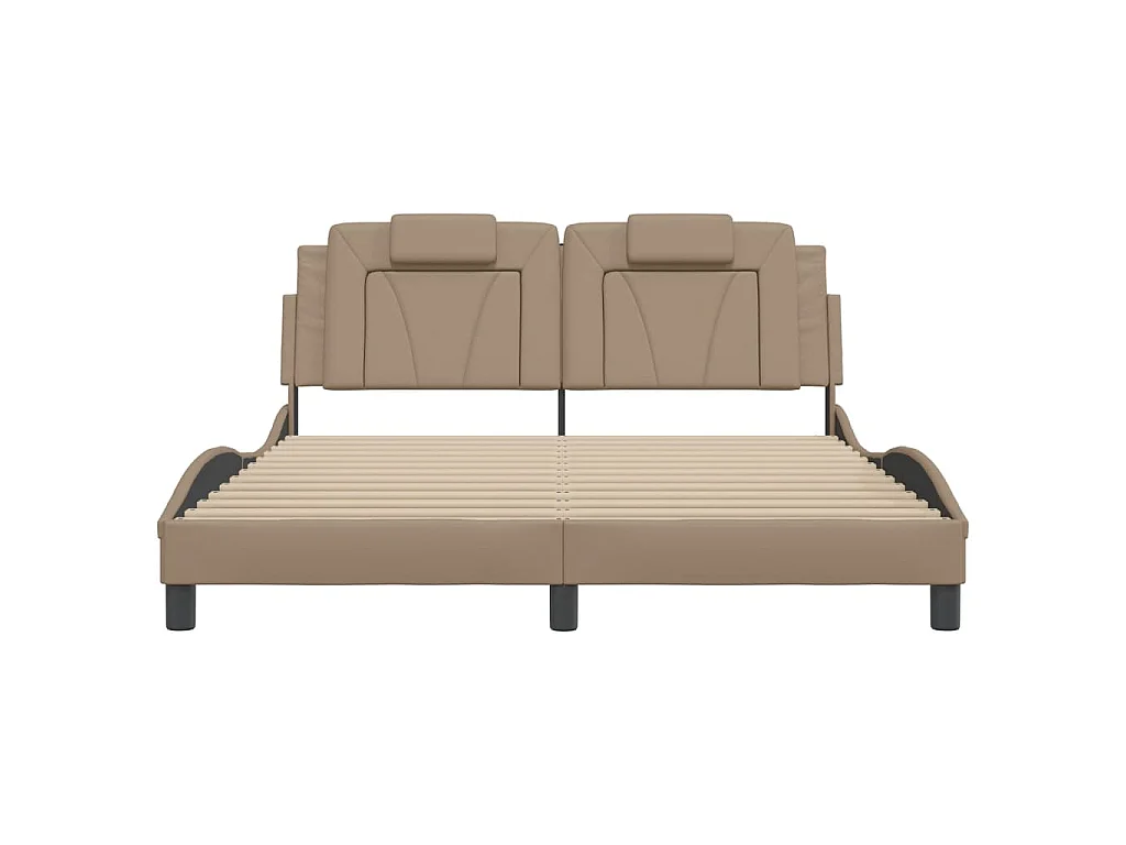 Estrutura de cama Viana com LED sem colchão 160x200 cappuccino