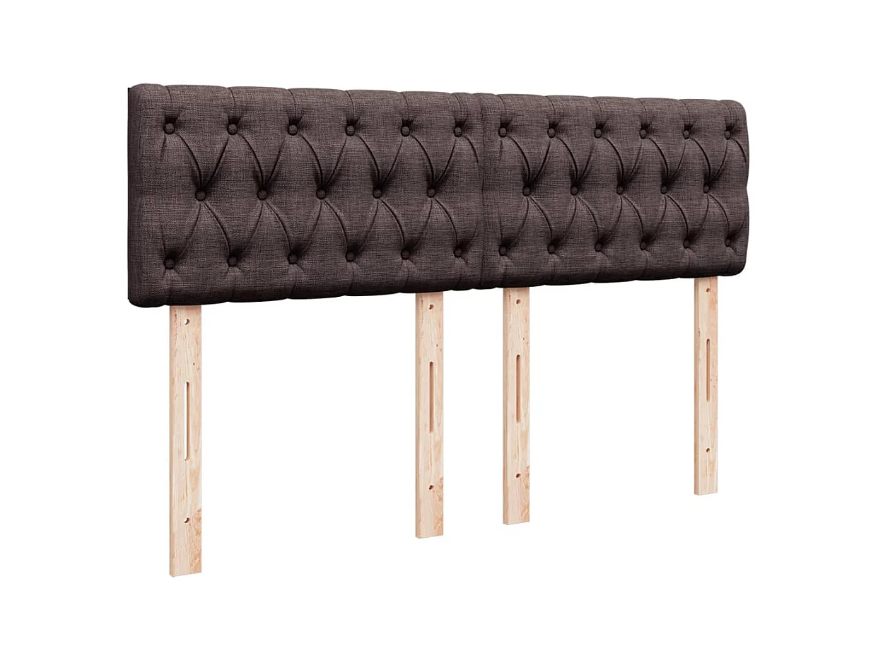 Sommier à lattes de lit avec matelas Marron foncé 140x200 cm