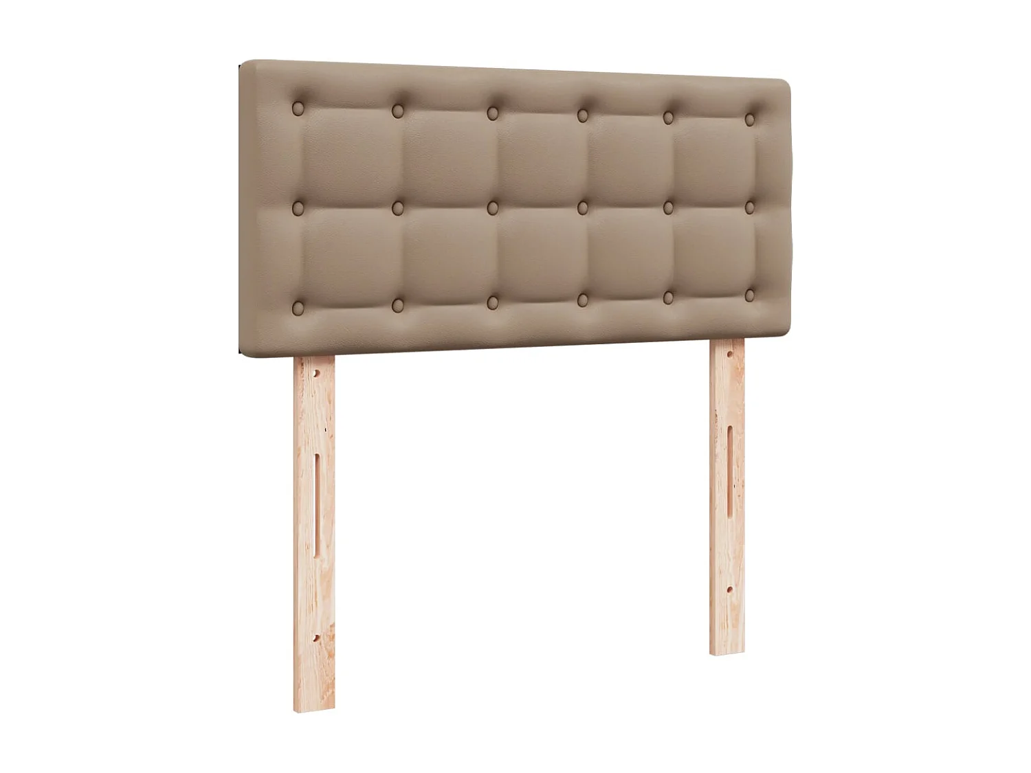Cama boxspring c/ colchão 120x190cm couro artificial cappuccino