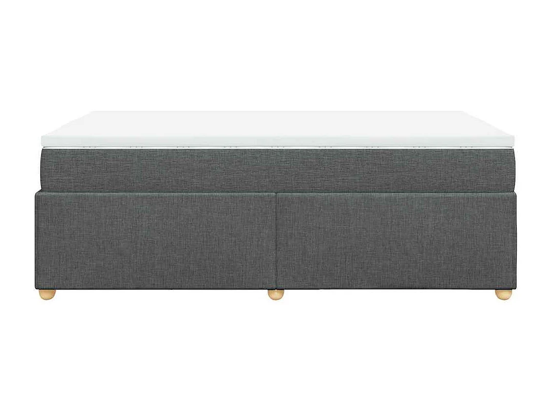 Boxspringbett mit Matratze Dunkelgrau 120x190 cm Stoff