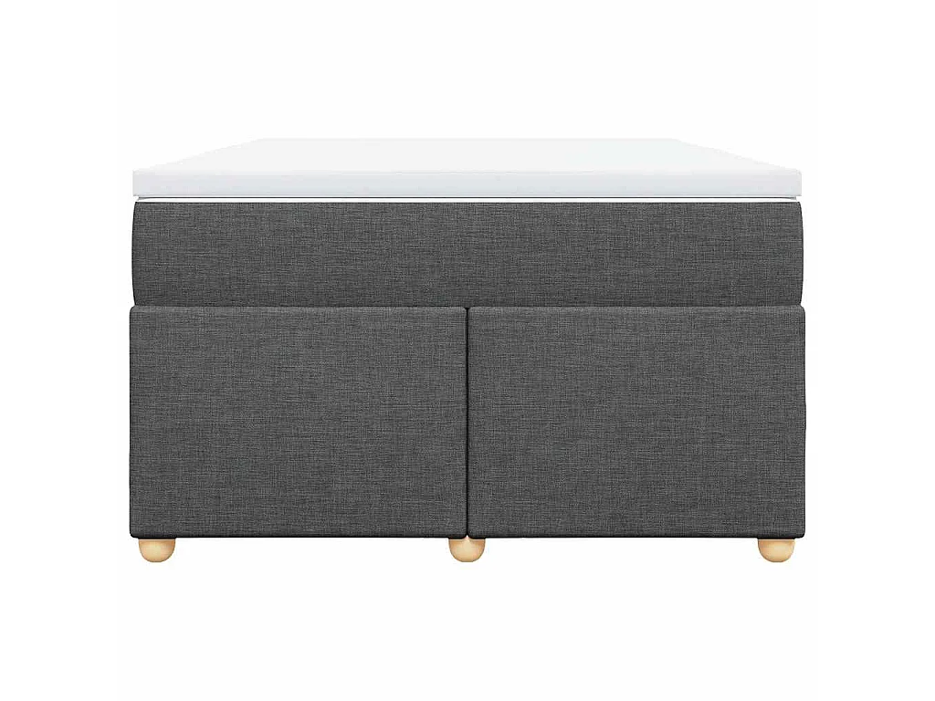 Boxspring met matras stof donkergrijs 120x190 cm