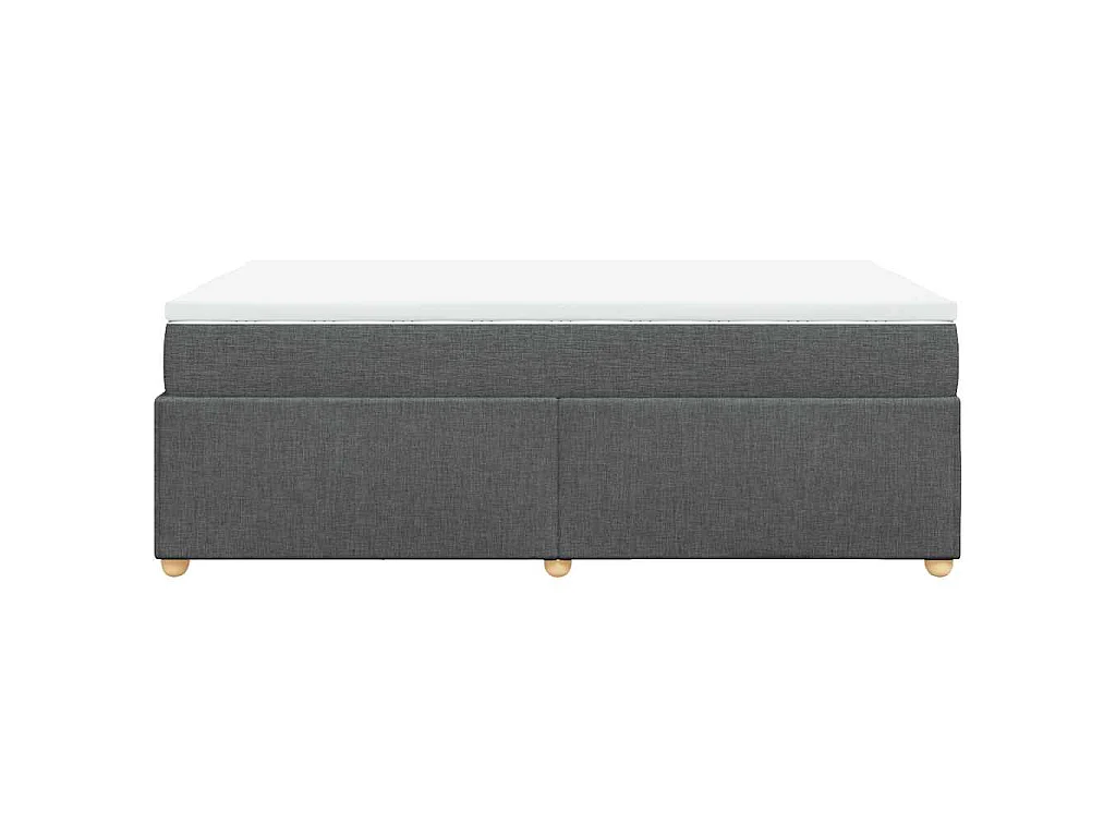 Boxspring met matras stof donkergrijs 120x190 cm