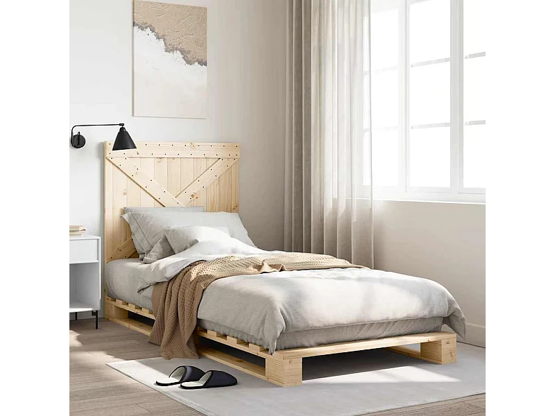 Cadre de lit sans matelas avec tête de lit 90x200 cm