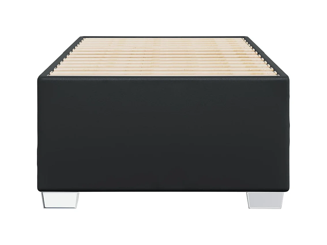 Bettgestell Schwarz 80x200 cm Kunstleder