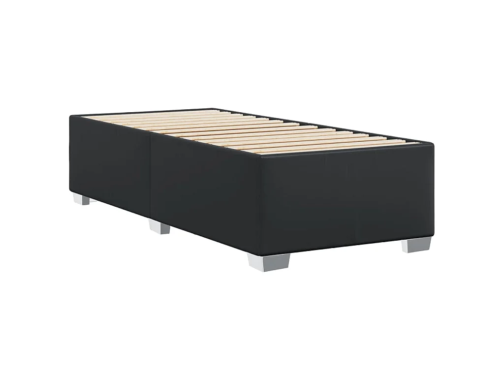 Bedframe kunstleer zwart 80x200 cm