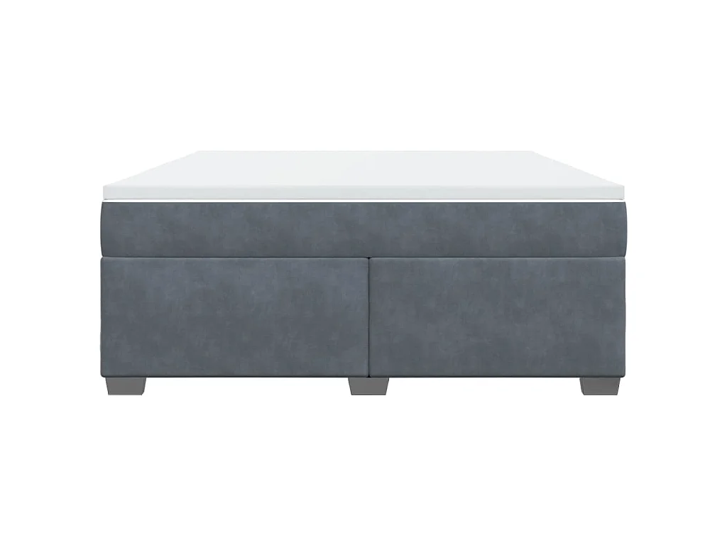 Boxspring met matras fluweel donkergrijs 180x200 cm