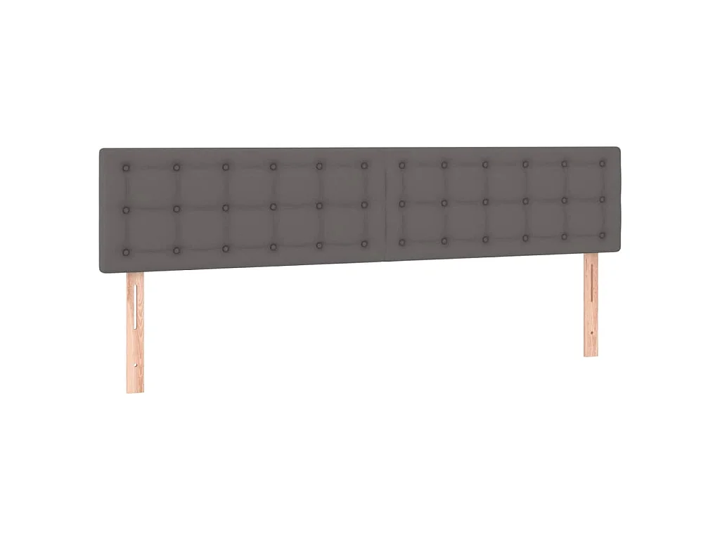 Boxspringbett mit Matratze Grau 120x190 cm Kunstleder