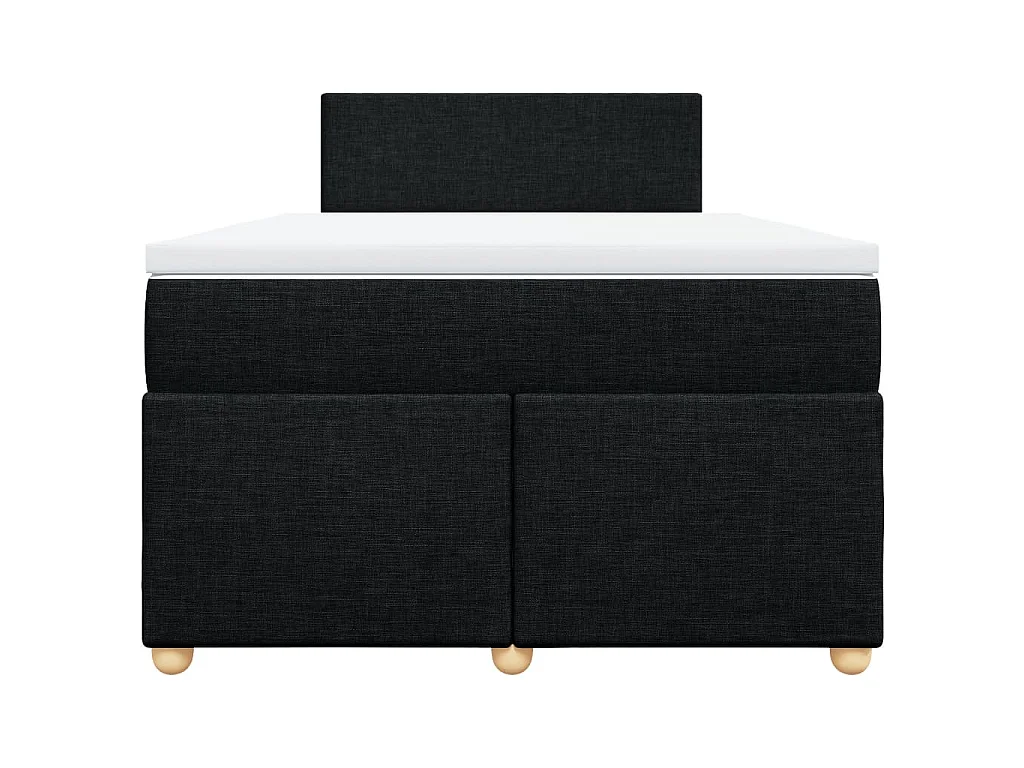 Boxspring met matras stof zwart 120x200 cm