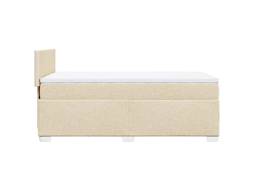 Boxspringbett mit Matratze Creme 100x200 cm Stoff