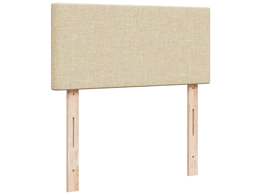 Boxspringbett mit Matratze Creme 100x200 cm Stoff