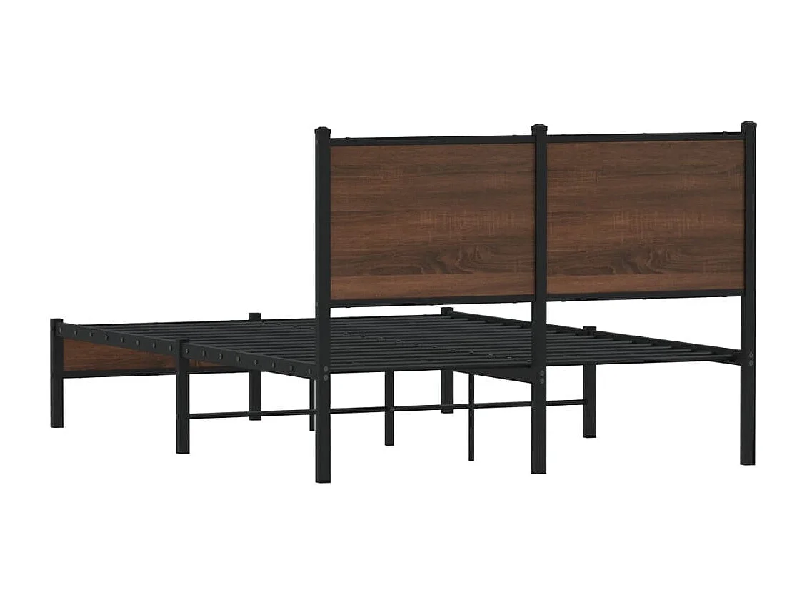 Giroletto senza Materasso in Metallo Rovere Marrone 120x200 cm