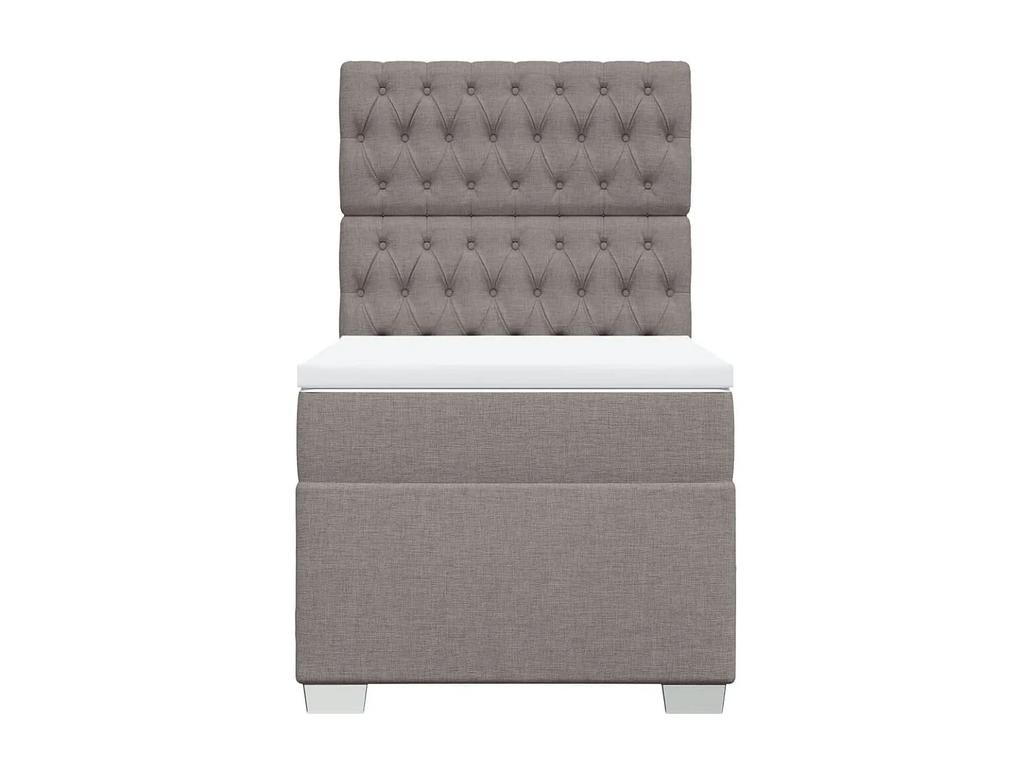 Boxspringbett mit Matratze Taupe 80x200 cm Stoff
