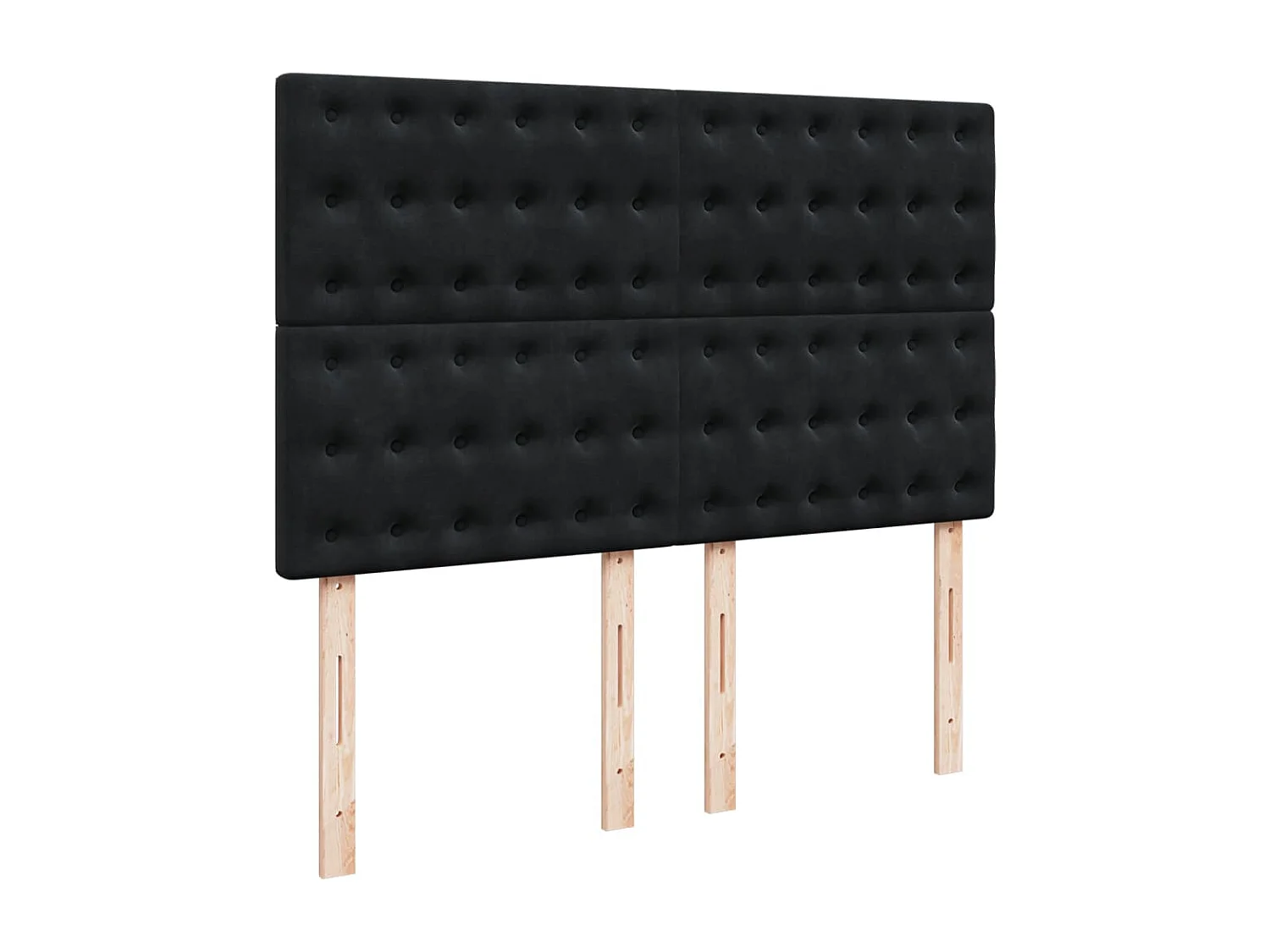 Boxspring met matras fluweel zwart 140x190 cm