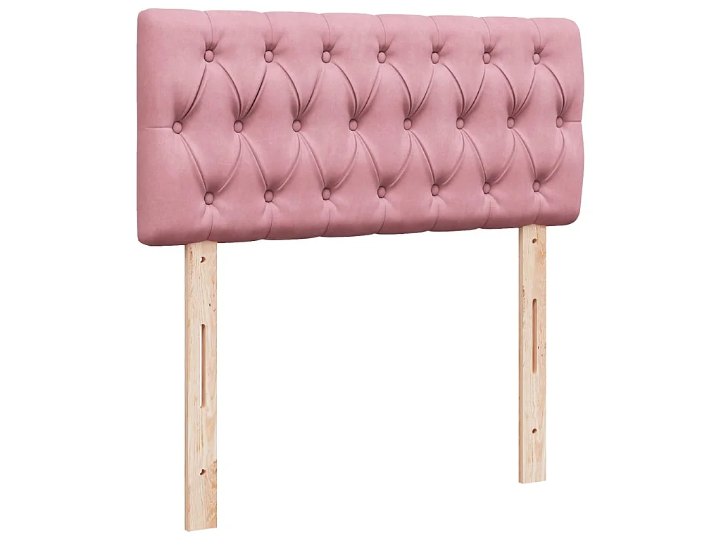 Boxspring met matras fluweel roze 90x190 cm