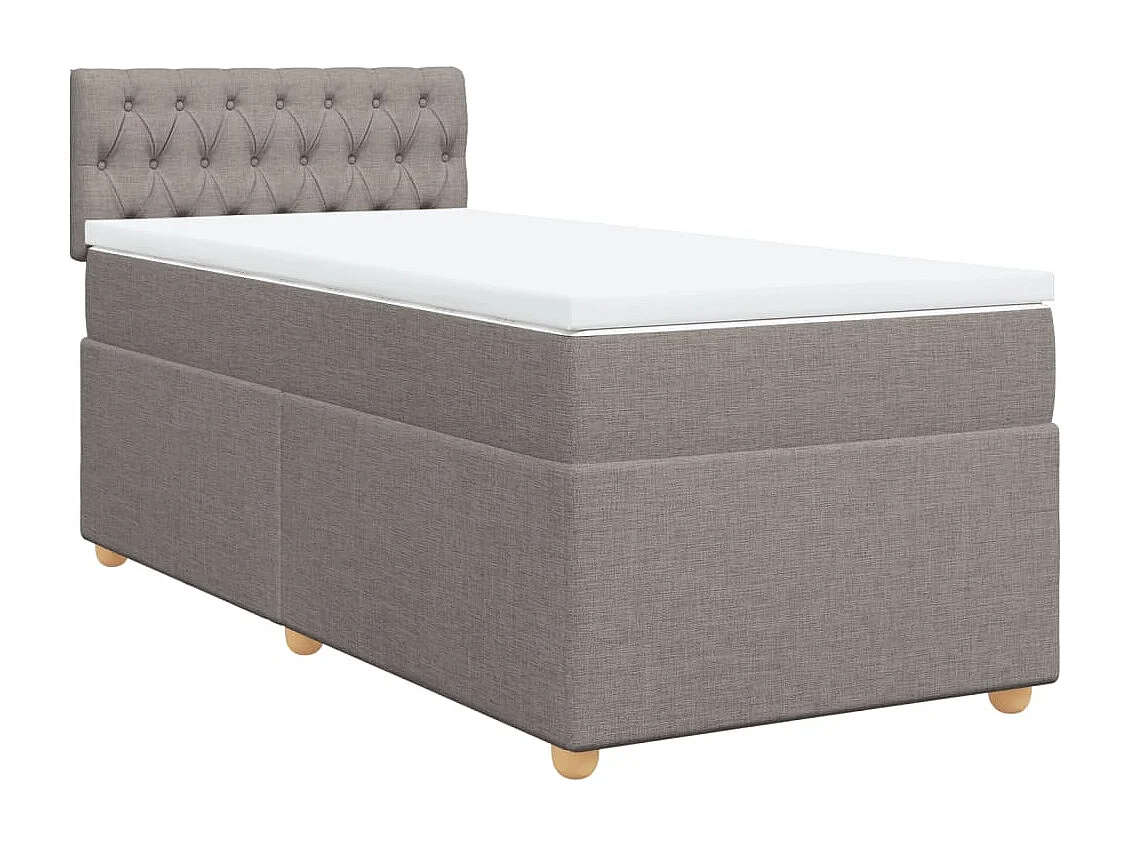 Sommier à lattes de lit avec matelas Taupe 80x200 cm Tissu