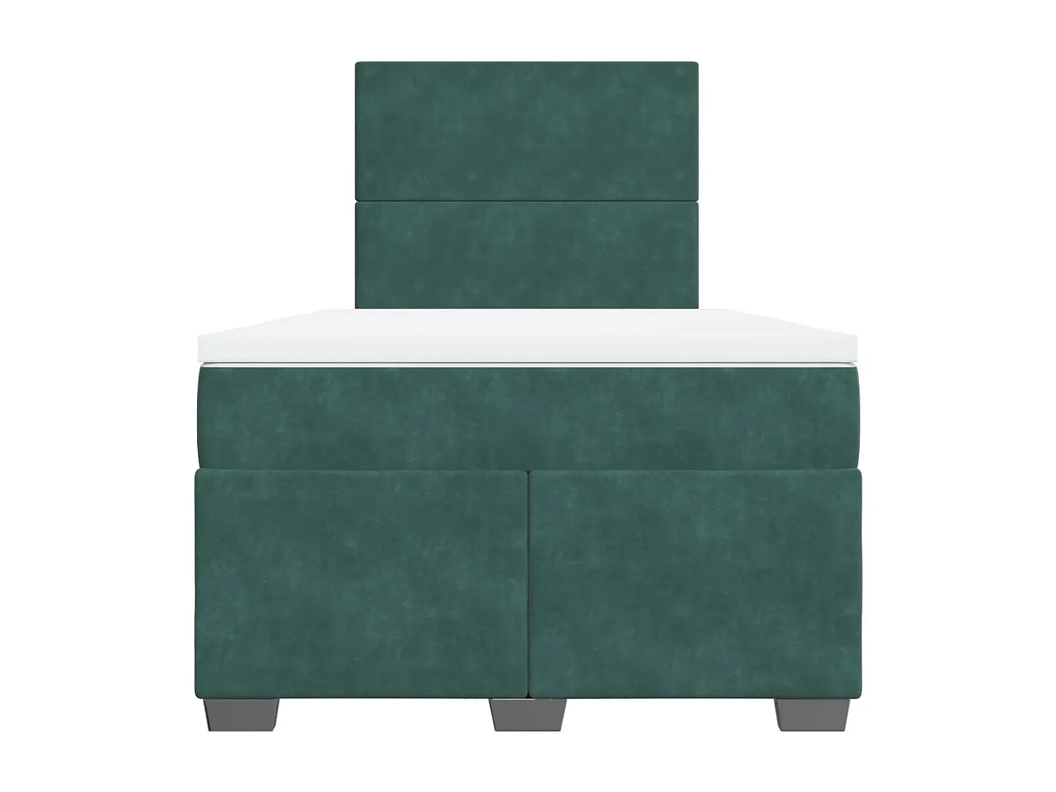 Giroletto a Molle con Materasso Verde Scuro 120x190 cm Velluto