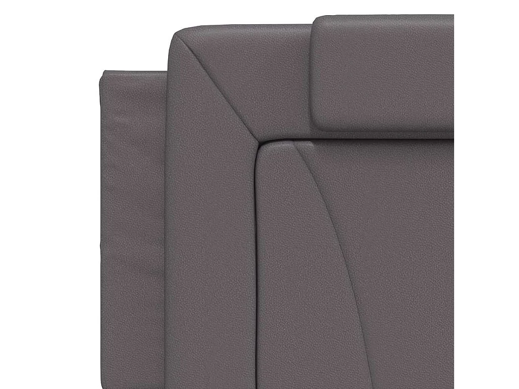 Cadre de lit Viana sans matelas gris 160x200 cm similicuir