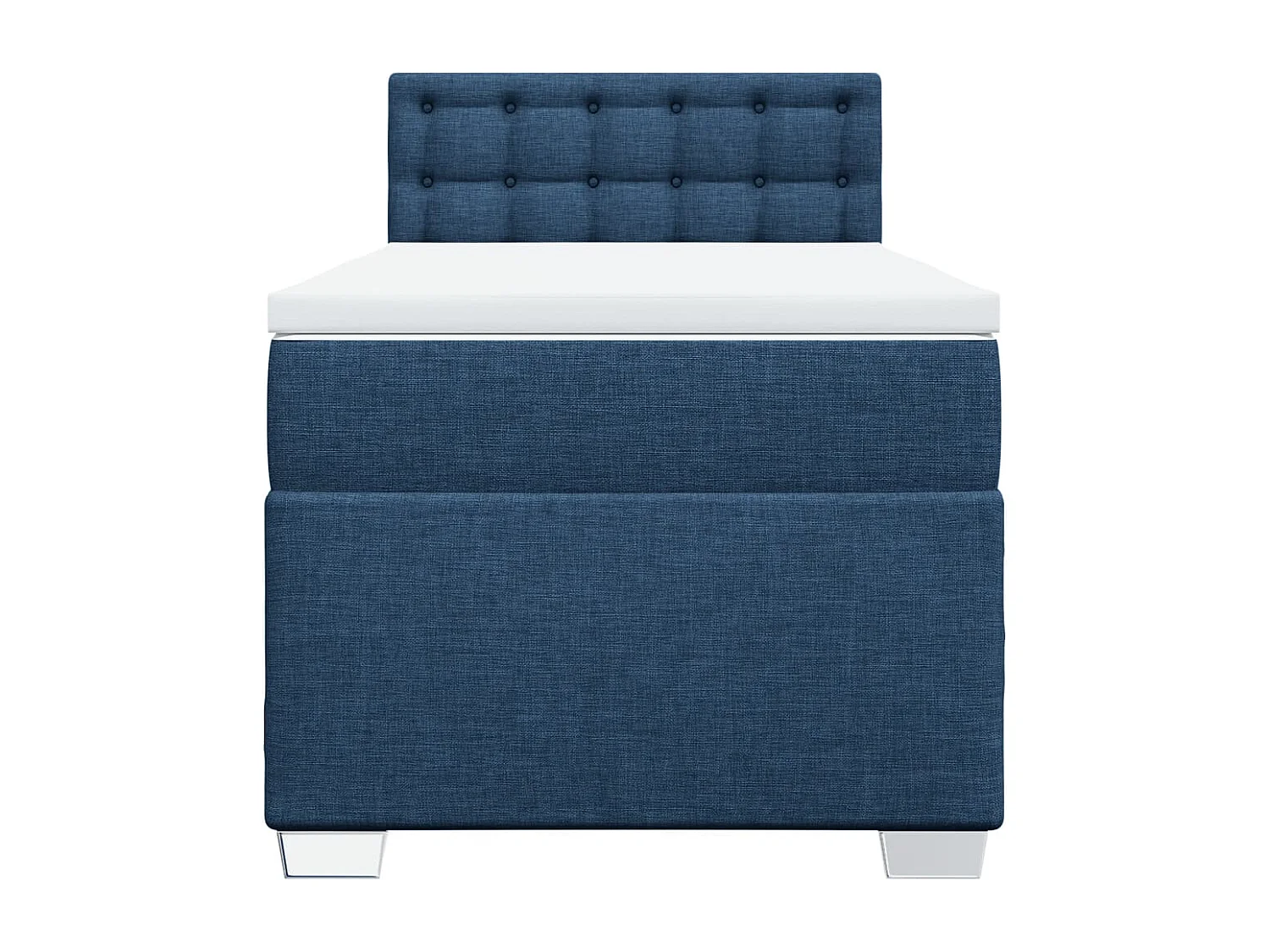 Boxspring met matras stof blauw 100x200 cm