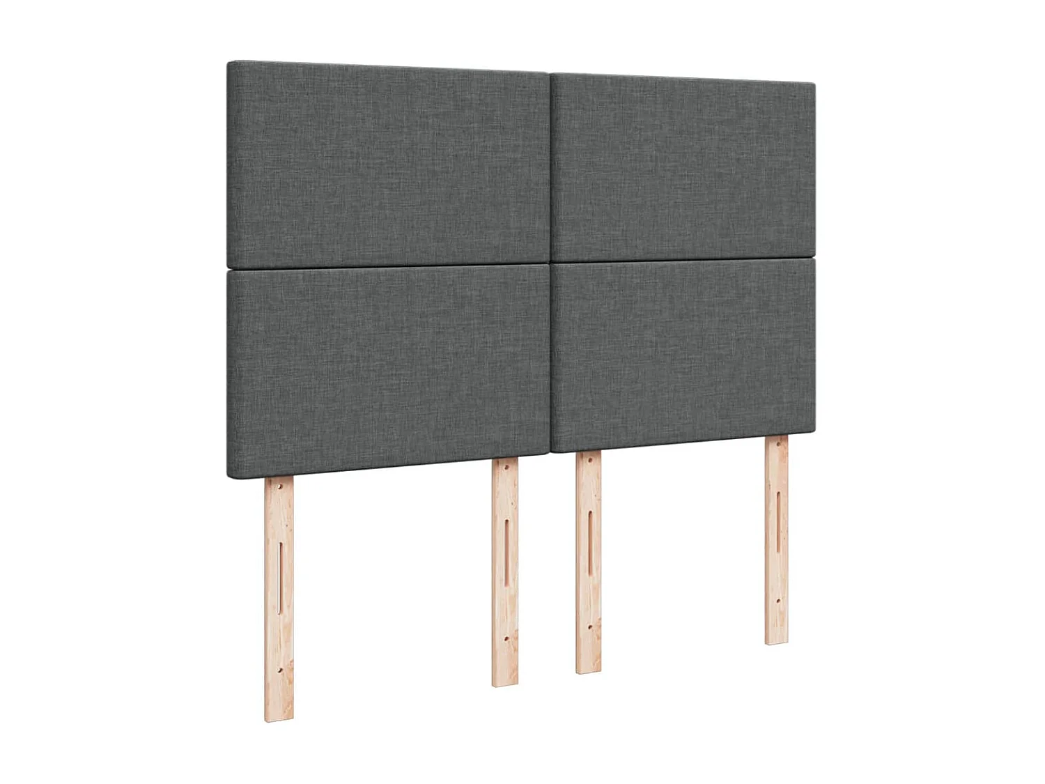 Giroletto a Molle con Materasso Grigio Scuro 160x200 cm Tessuto