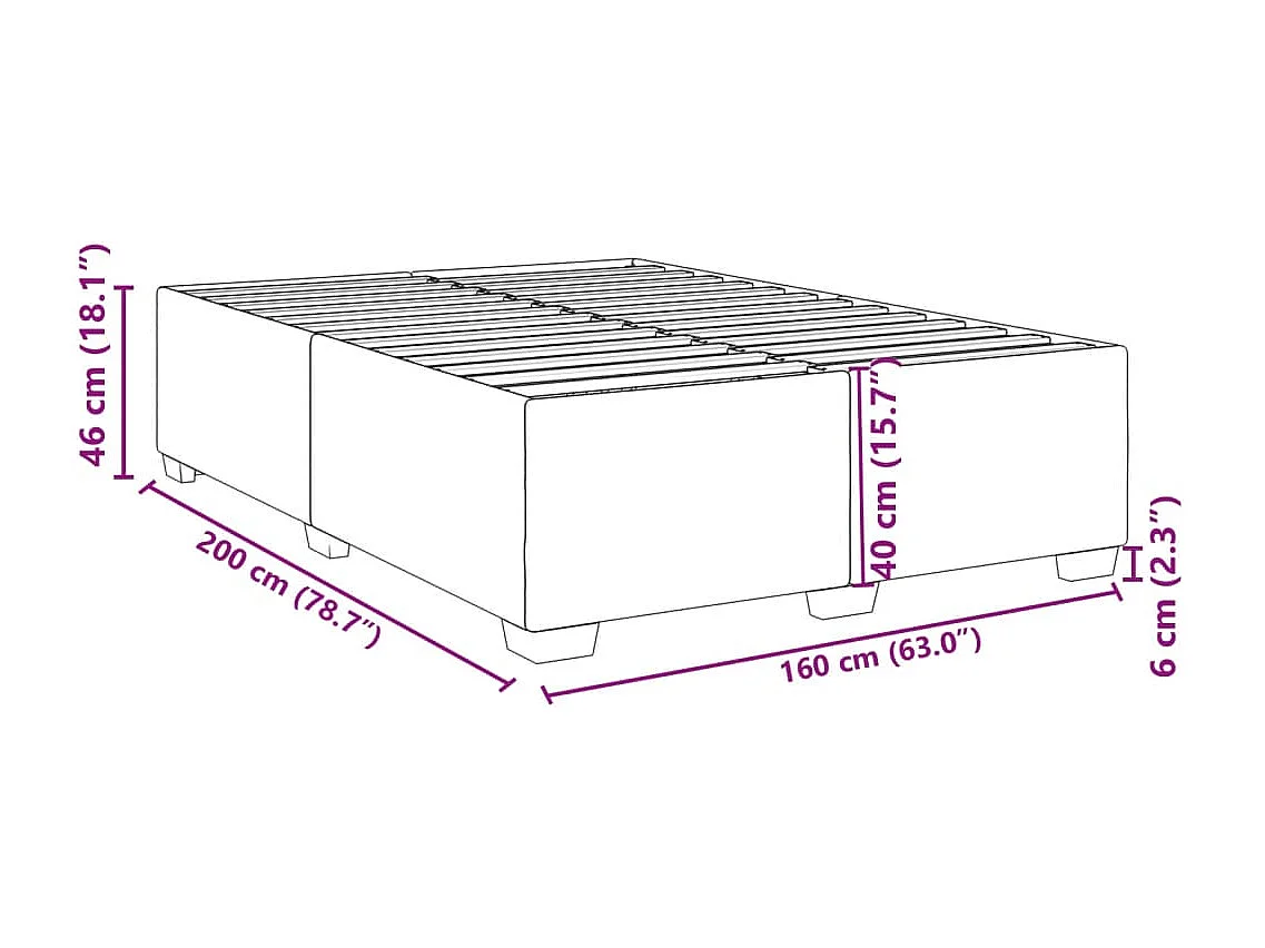 Bedframe kunstleer zwart 160x200 cm