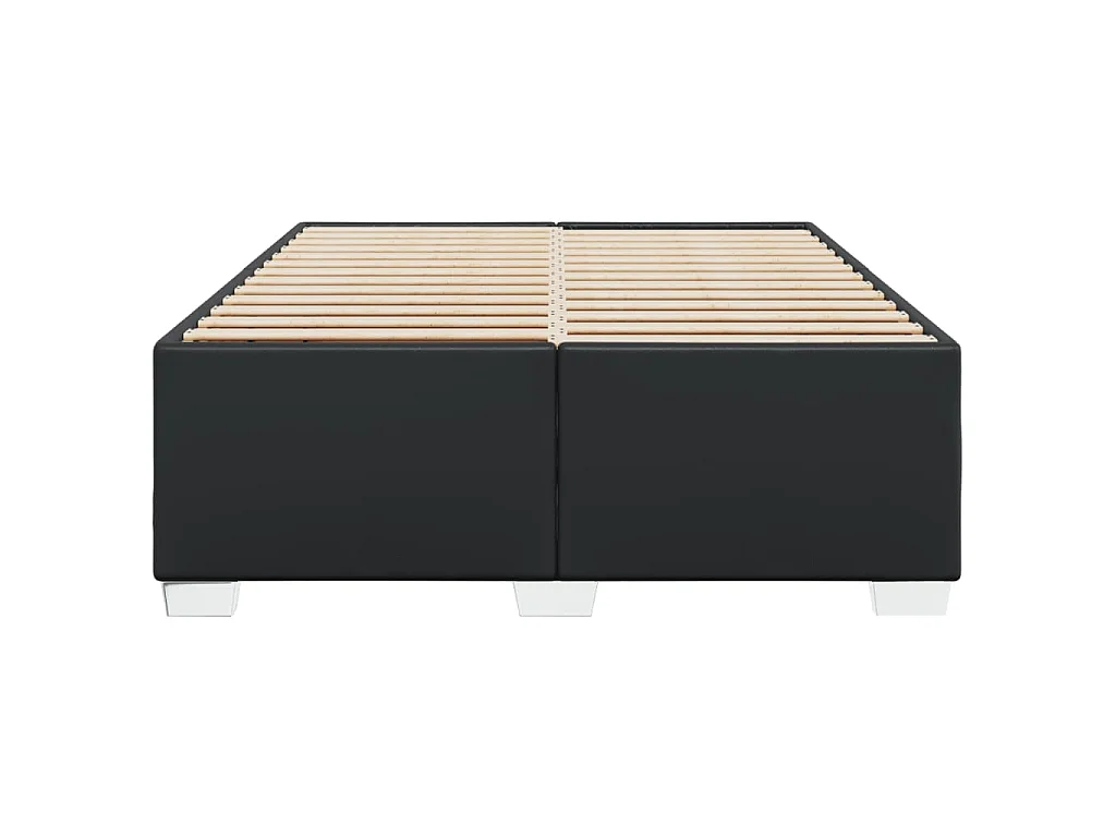 Bettgestell Schwarz 160x200 cm Kunstleder