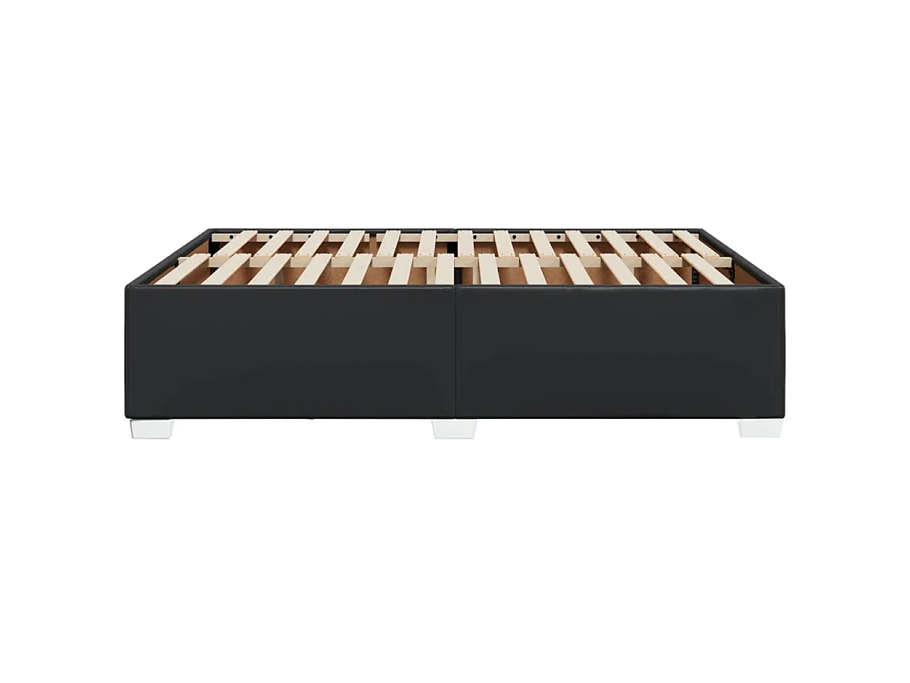 Bettgestell Schwarz 160x200 cm Kunstleder