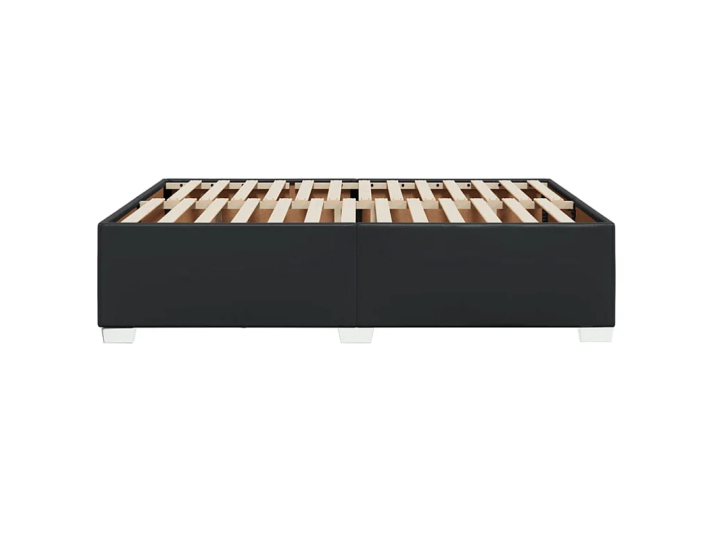 Bedframe kunstleer zwart 160x200 cm