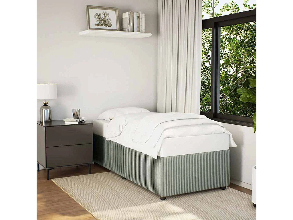 Bedframe zonder matras 90x190 cm fluweel lichtgrijs