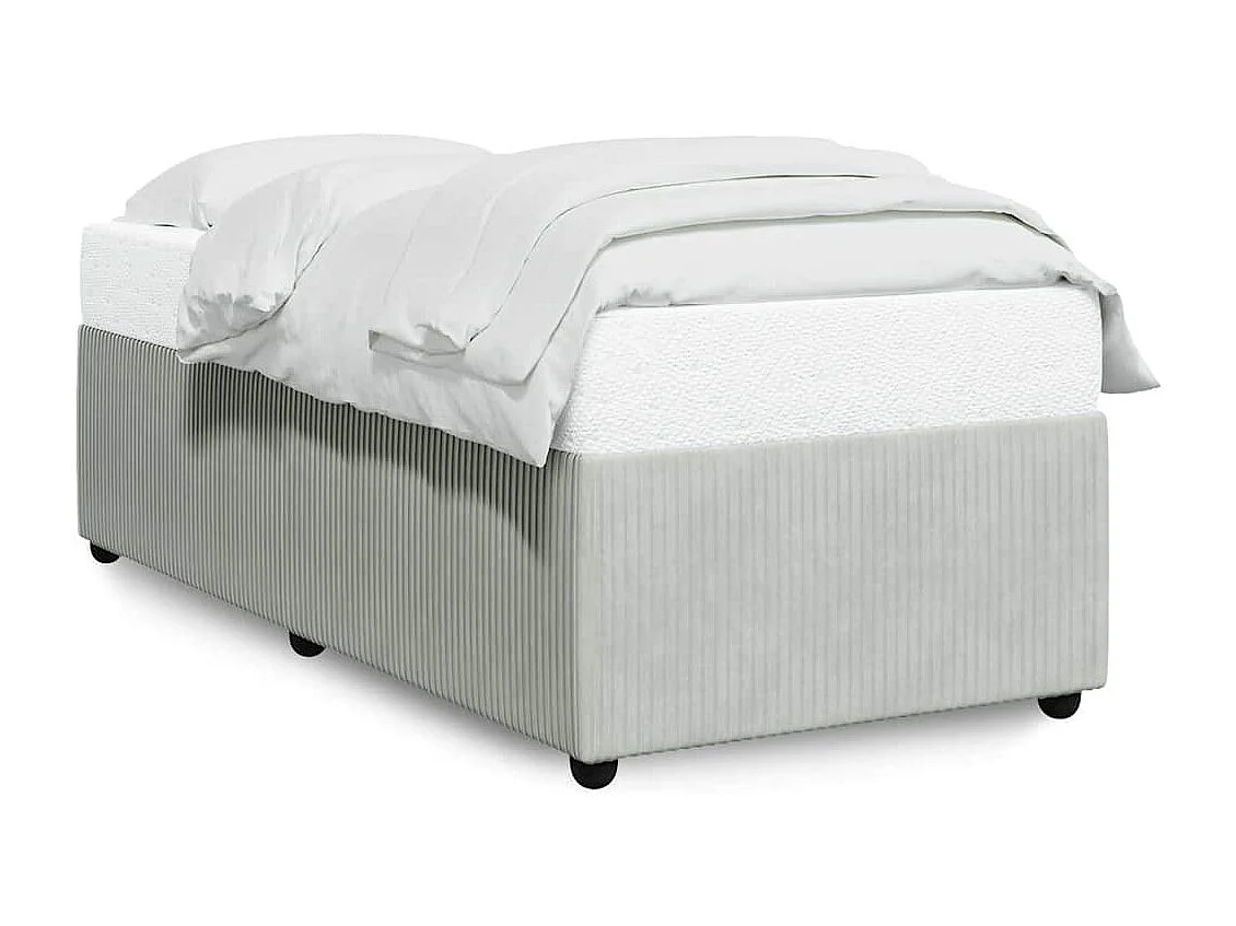 Bedframe zonder matras 90x190 cm fluweel lichtgrijs