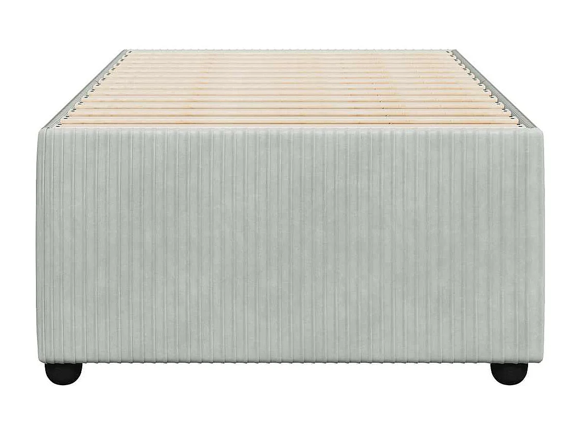 Bettgestell ohne Matratze Hellgrau 90x190 cm Samt