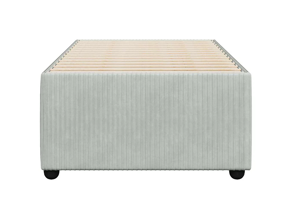 Bedframe zonder matras 90x190 cm fluweel lichtgrijs