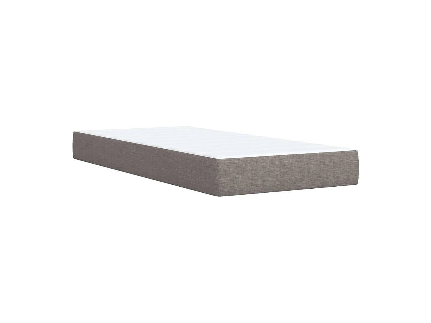 Boxspring met matras stof taupe 90x190 cm
