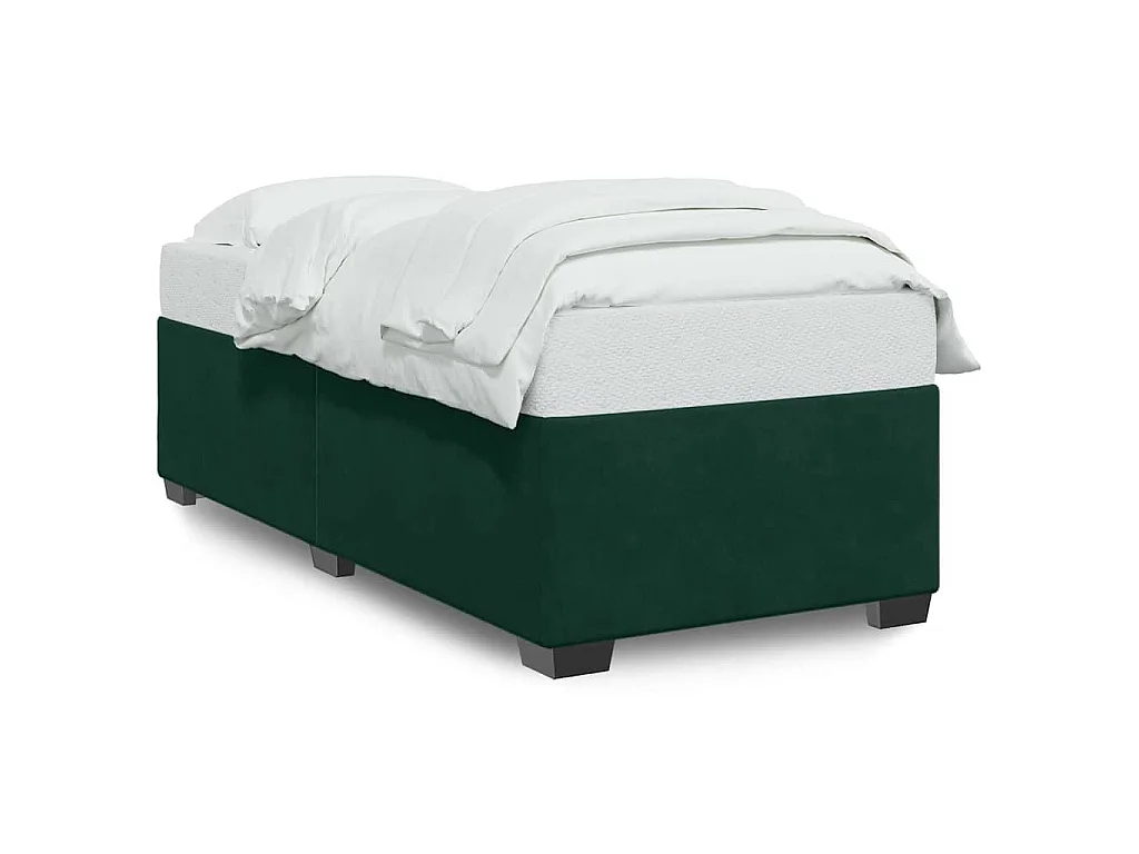 Giroletto senza Materasso Verde Scuro 80x200 cm in Velluto