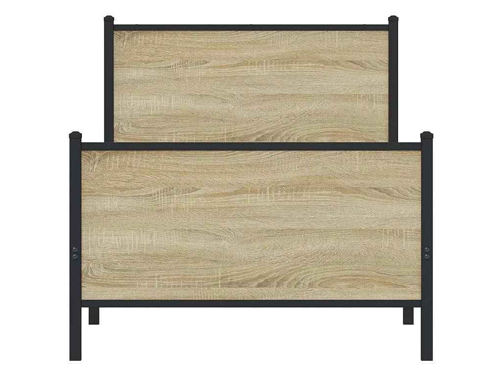 Bedframe zonder matras metaal sonoma eikenkleurig 90x200 cm