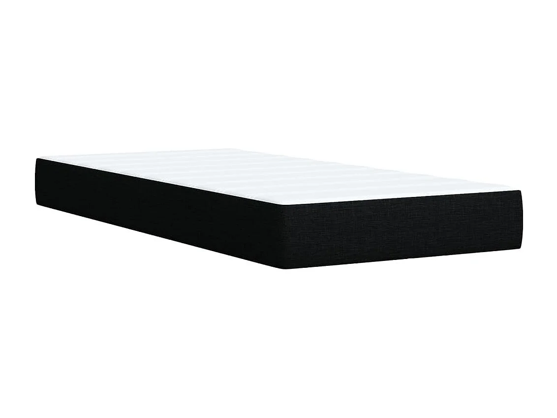 Sommier à lattes de lit avec matelas Noir 100x200 cm Tissu