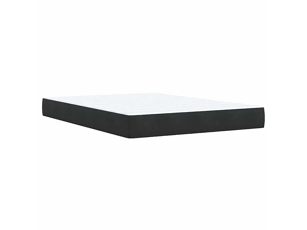 Boxspring met matras fluweel zwart 160x200 cm
