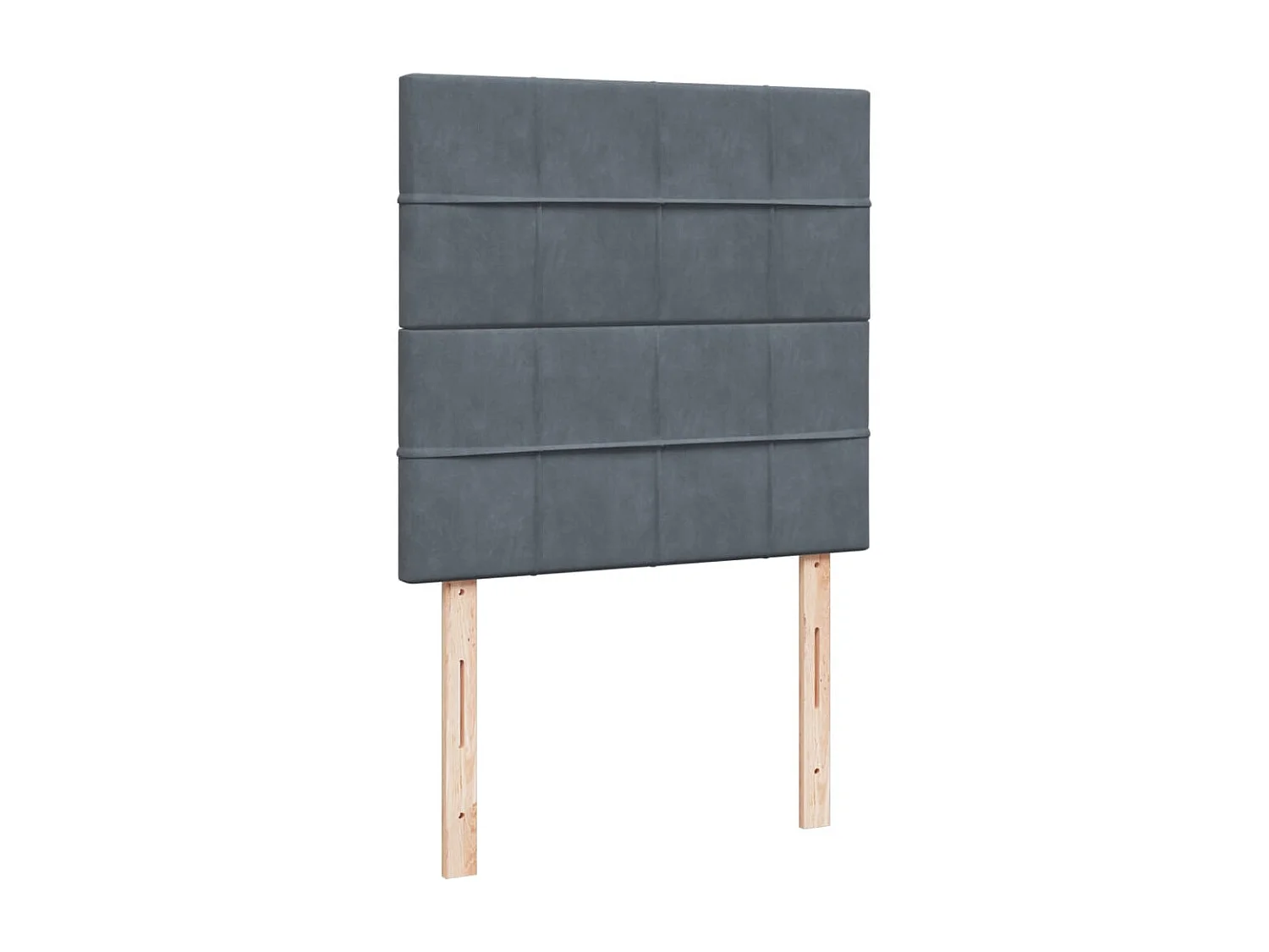 Boxspringbett mit Matratze Dunkelgrau 80x200 cm Samt