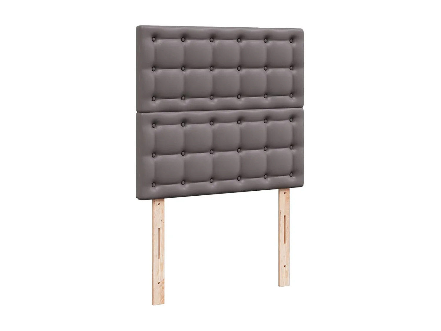 Boxspring met matras kunstleer grijs 90x190 cm