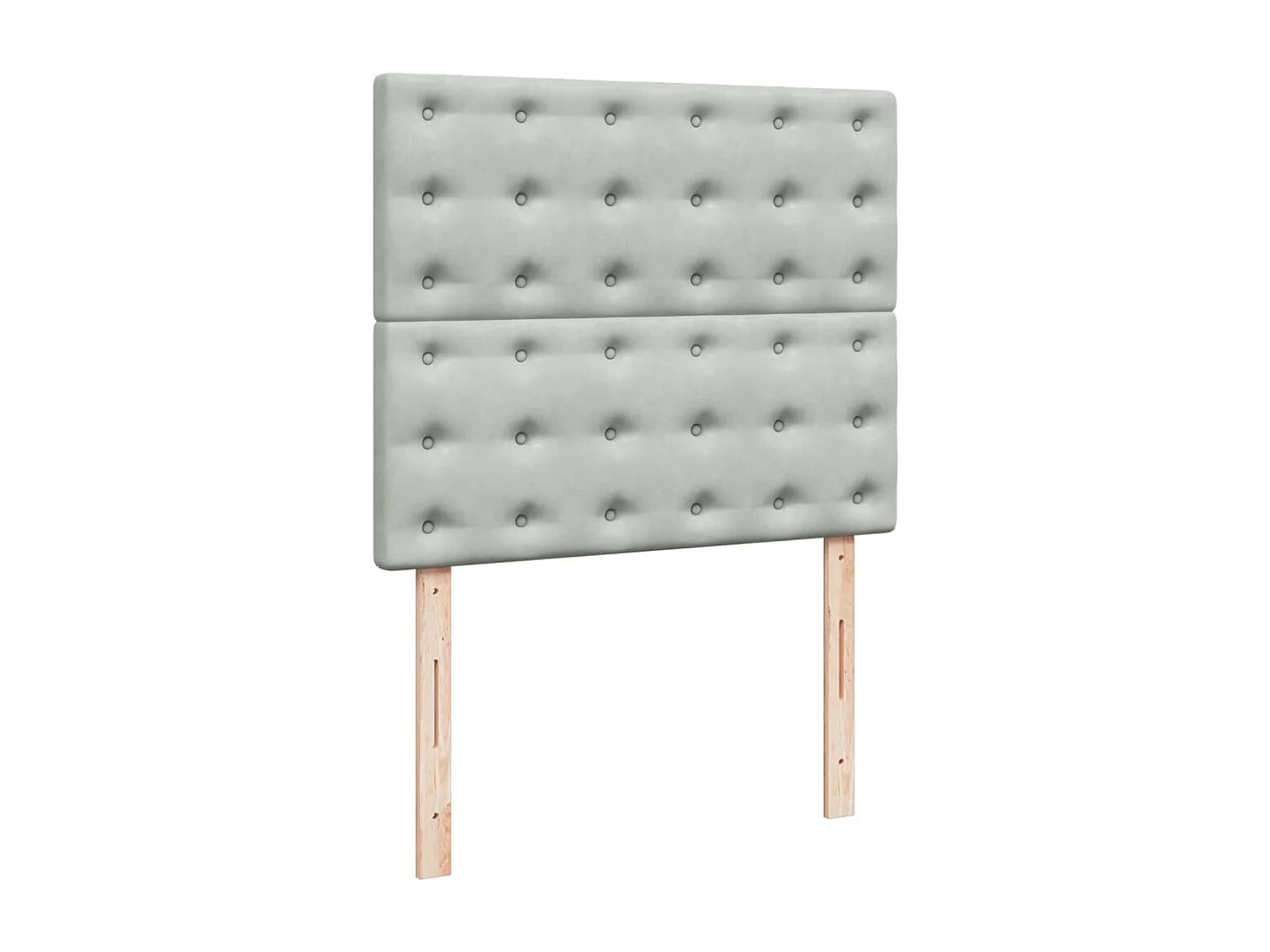 Boxspring met matras fluweel lichtgrijs 120x200 cm