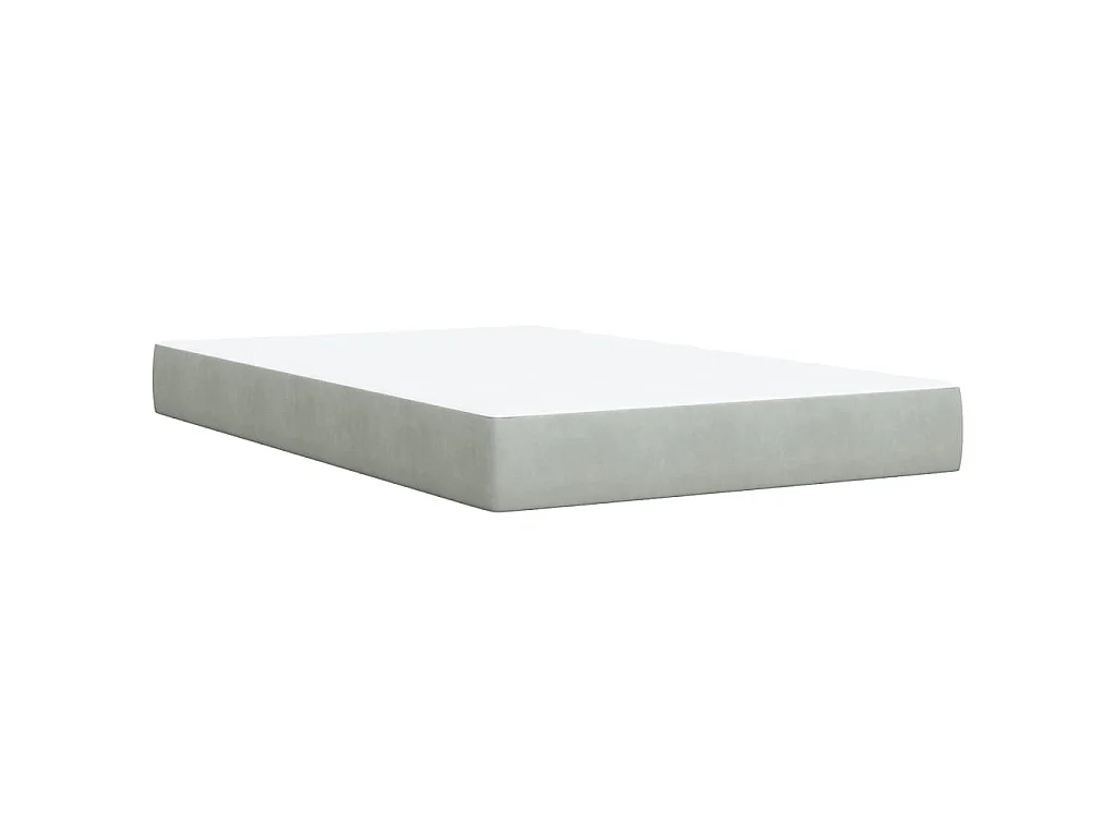 Boxspringbett mit Matratze Hellgrau 120x200 cm Samt