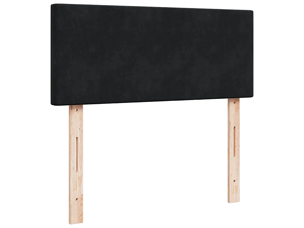 Boxspring met matras fluweel zwart 120x200 cm