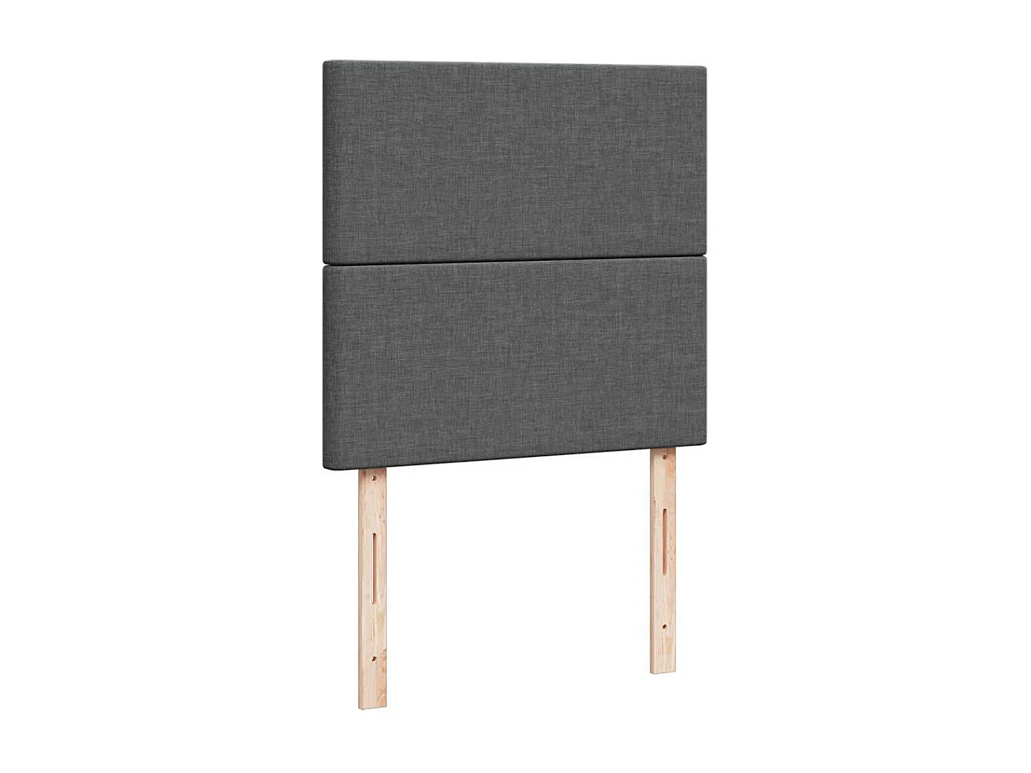 Boxspring met matras stof donkergrijs 90x190 cm