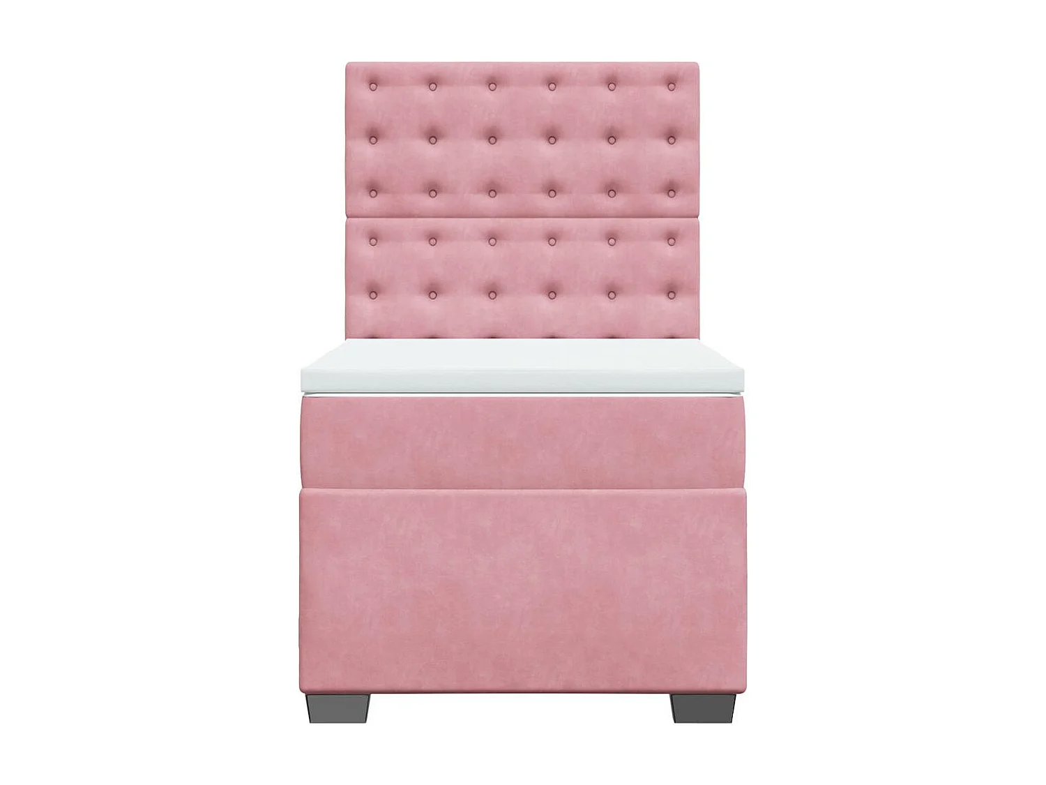 Sommier à lattes de lit et matelas Rose 80x200 cm Velours