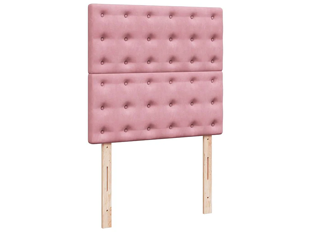Cama com molas/colchão 80x200 cm veludo rosa