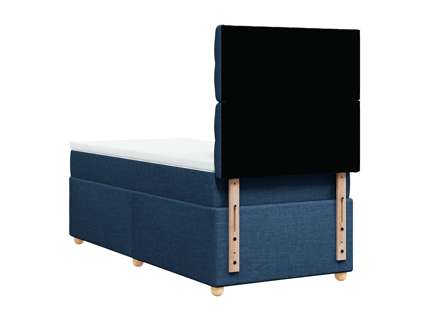 Boxspring met matras stof blauw 80x200 cm