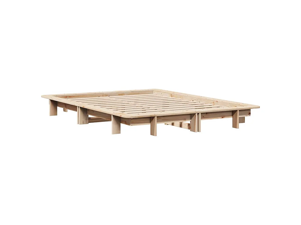 Cadre de lit sans matelas 120x190 cm bois de pin massif