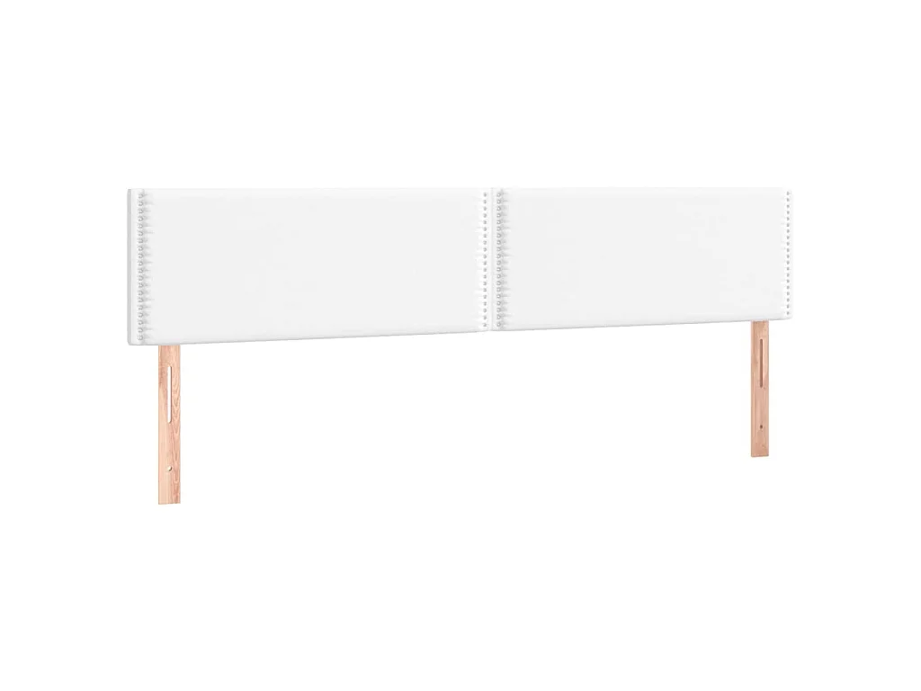 Boxspringbett mit Matratze & LED Weiß 120x190 cm Kunstleder