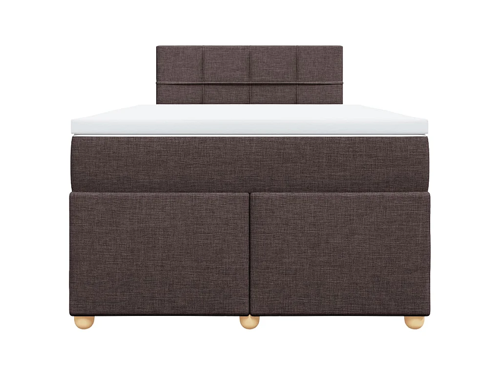 Boxspringbett mit Matratze Dunkelbraun 120x200 cm Stoff