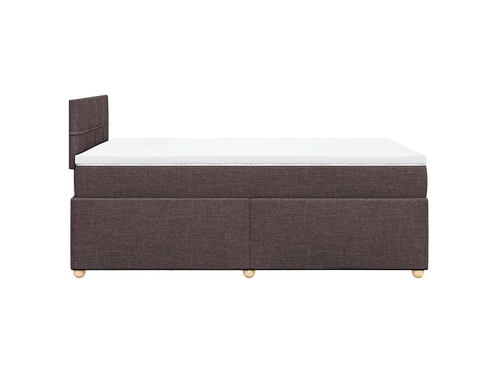 Boxspringbett mit Matratze Dunkelbraun 120x200 cm Stoff