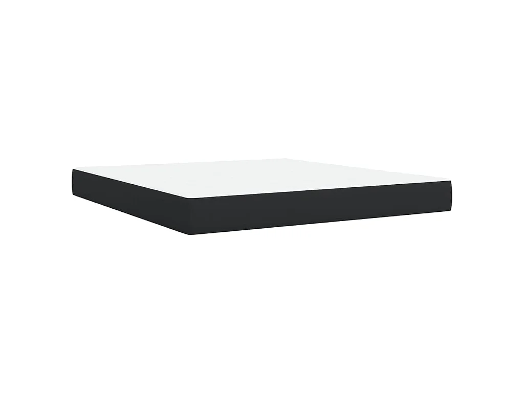 Boxspringbett mit Matratze Schwarz 180x200 cm Kunstleder